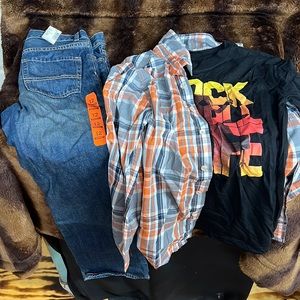 Boys Large jeans and Top